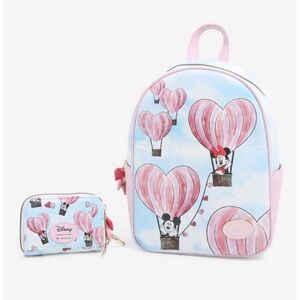 Her Universe Disney Mickey Mouse & Minnie Mouse Heart Balloon Backpack & Wallet